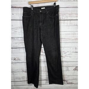 Eileen Fisher Women's vintage Black Straight Leg Jeans Mid Rise Size 14